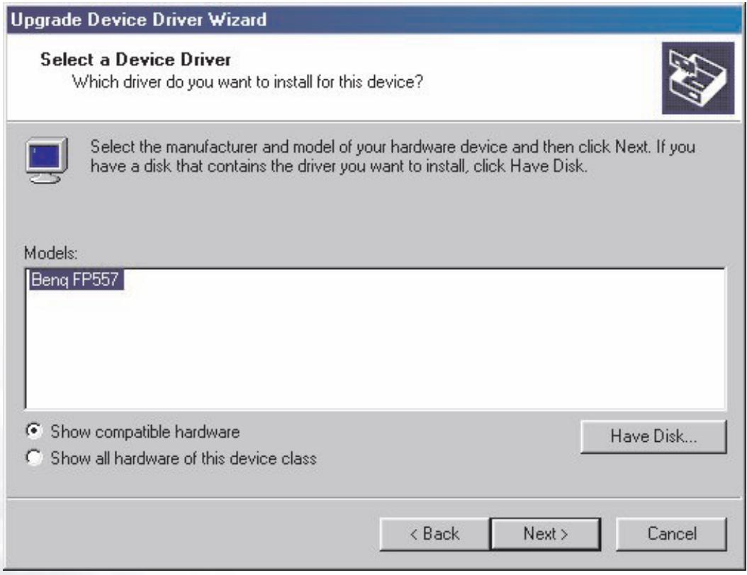 BENQ FP767 V2 - Installation logicielle du moniteur - 29