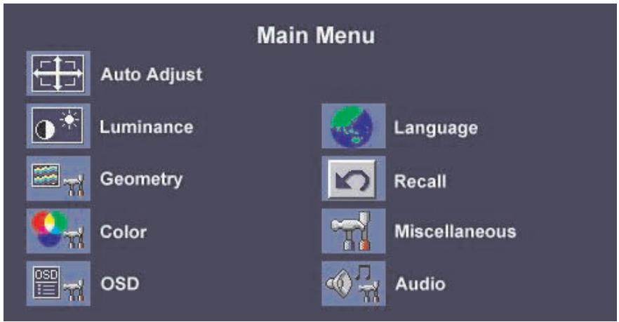 BENQ FP767 V2 - Mode Menu Principal - 1