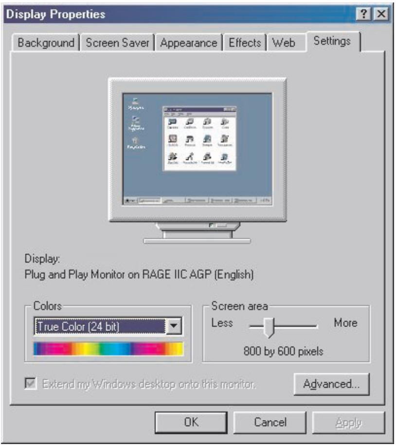 BENQ FP767 V2 - Sélection de la résolution d'affichage optimale - 2