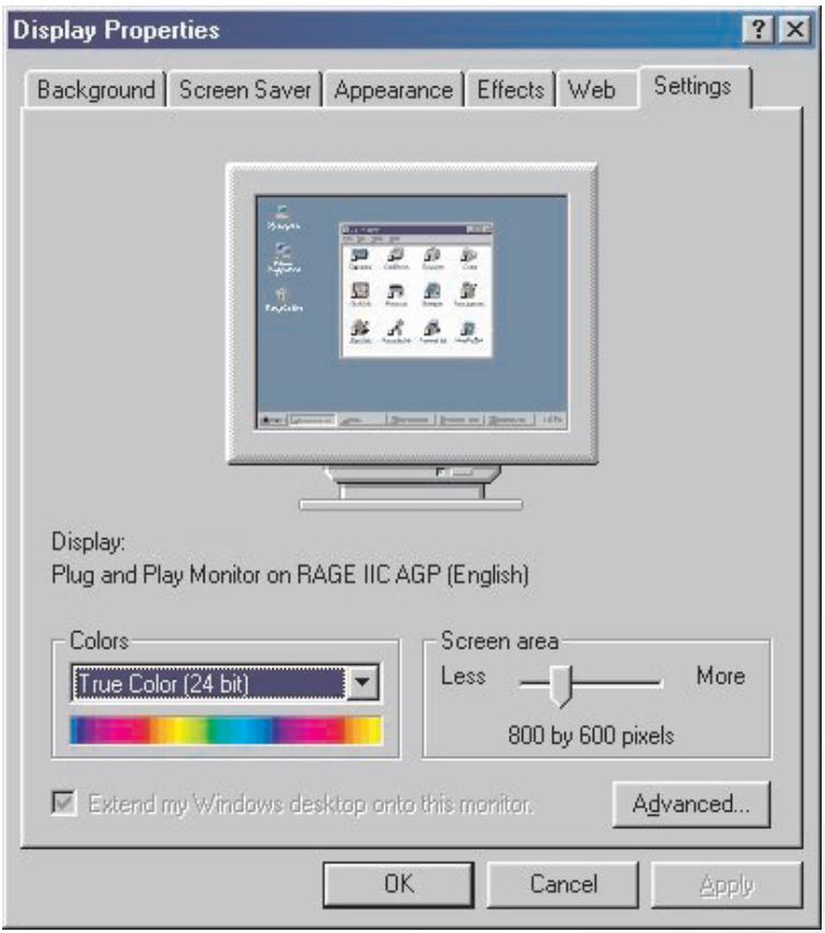 BENQ FP767 V2 - Choix du taux de rafraîchissement correct - 2