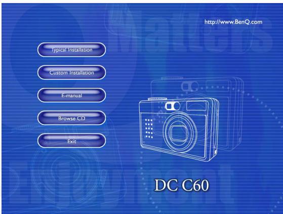 BENQ C60 - Installation des logiciels de l'appareil photo numérique - 1