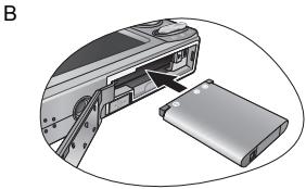 BENQ E1280 - Pour installer la batterie : - 1