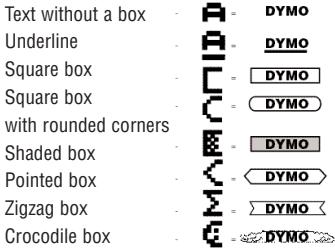 DYMO LETRATAG QX50 - BOX/UNDERLINE - 1