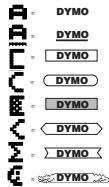 DYMO LETRATAG XR - Underlining or boxing text - 1