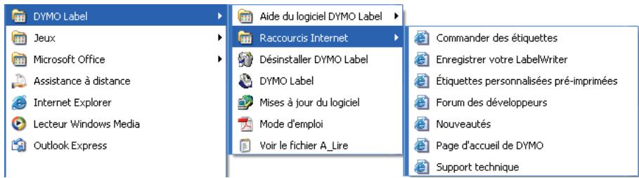 DYMO LABEL SOFTWARE V7.6 - Pour acceder à l'Aide en ligne, effectuez l'une des opérations suivantes : - 1