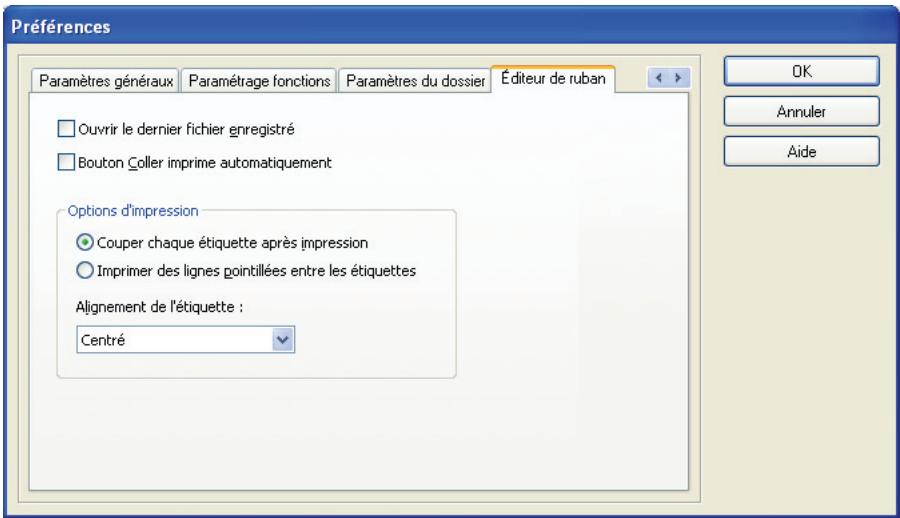 DYMO LABEL SOFTWARE V7.6 - Sélectionnez Options dans le menu Edition. - 1