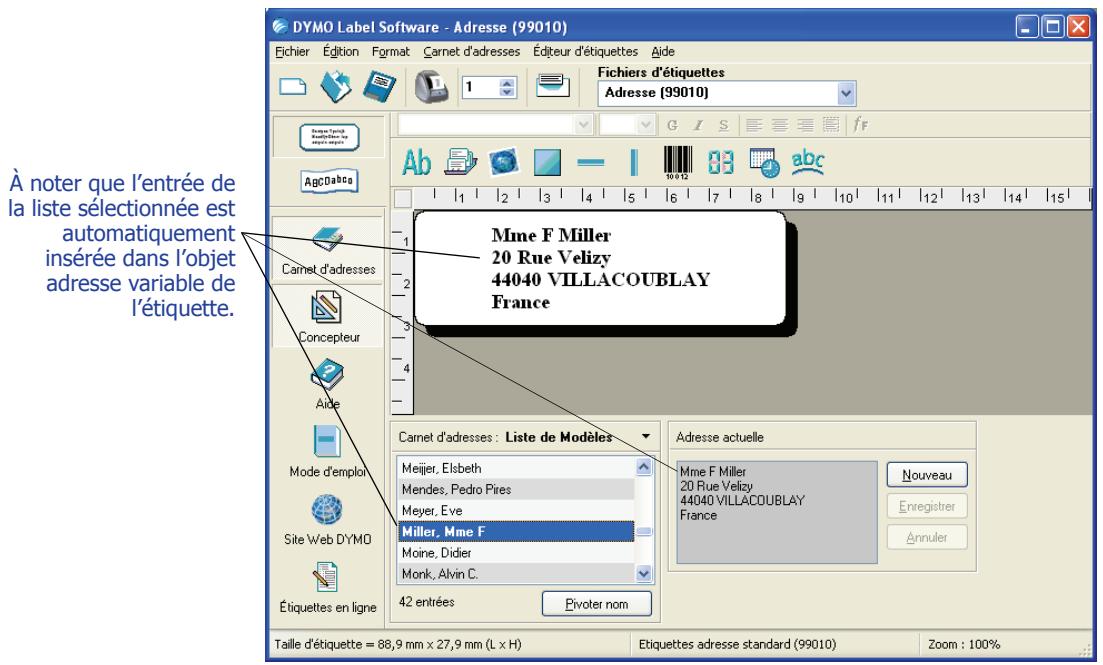 DYMO LABEL SOFTWARE V7.6 - Pour afficher le Carnet d'adresses - 1