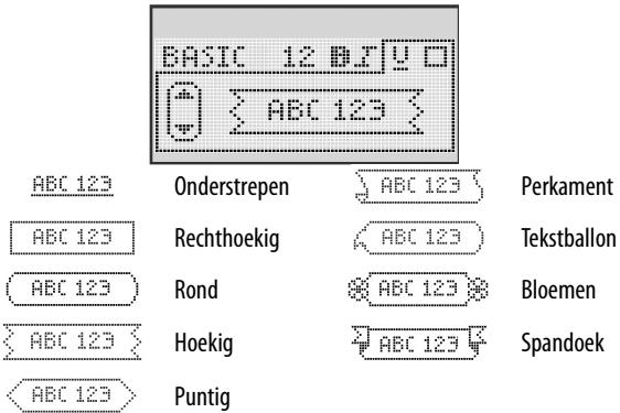 DYMO LABELMANAGER 260P - Kader- en onderstrepginsstijlen toevoegen - 1