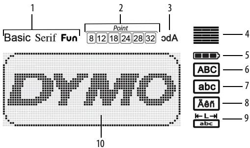 DYMO LABELMANAGER 260P - Het LCD-display - 1