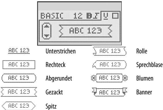 DYMO LABELMANAGER 260P - Hinzufügen von Rahmen- und Unterstreichungsstilen - 1