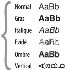DYMO LABELMANAGER 260P - Styles de police - 2