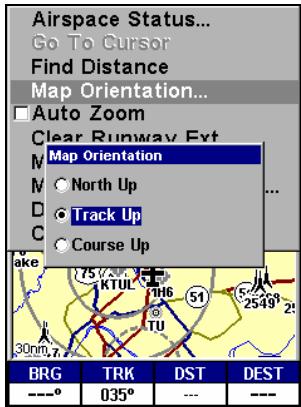 LOWRANCE AIRMAP 600C - Orientation de la carte - 2