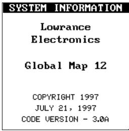 LOWRANCE GLOBALMAP 12 - Informations sur le système - 1