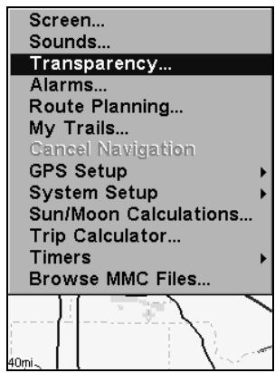 LOWRANCE GLOBALMAP 3300C - Trace visible/invisible et autres options des tracés - 1