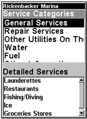 LOWRANCE GLOBALMAP 3300C - Pour visualiser les informations sur les services portuaires: - 1
