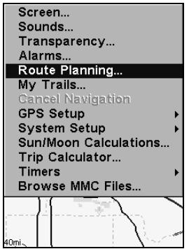 LOWRANCE GLOBALMAP 3300C - Itinéraires créées avec l'appareil - 1