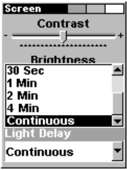 LOWRANCE IFINDER - Menu du mode d'affichage - 1