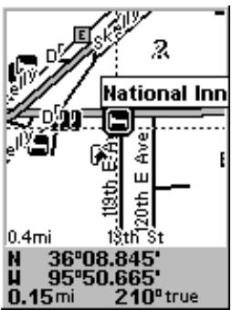 LOWRANCE IFINDER - Trouver un détail sélectionné par le curseur - 1