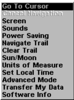 LOWRANCE IFINDER - Menu principal - 1