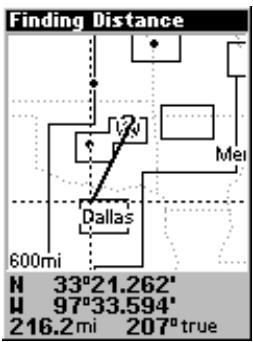 LOWRANCE IFINDER - Distance séparant votre position actuelle d'une autre position - 1