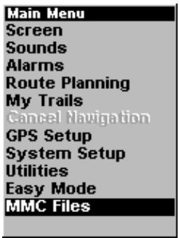 LOWRANCE IFINDER - Vérifier les fichiers MMC et l'espace libre - 1