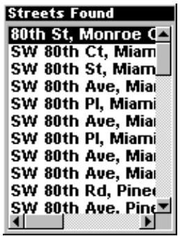 LOWRANCE IFINDER - Trouver des rues ou des intersections - 5