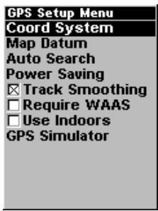 LOWRANCE IFINDER - Sélection du système de coordonnées - 1