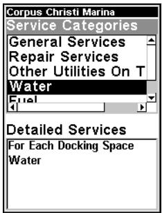 LOWRANCE IFINDER H2O C - Pour visualiser les informations sur les services portuaires: - 4