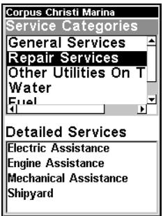 LOWRANCE IFINDER H2O C - Pour visualiser les informations sur les services portuaires: - 2