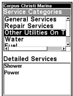 LOWRANCE IFINDER H2O C - Pour visualiser les informations sur les services portuaires: - 3