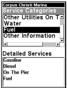 LOWRANCE IFINDER H2O C - Pour visualiser les informations sur les services portuaires: - 5