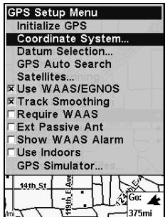 LOWRANCE IFINDER H2O C - Système de coordonnées - 1
