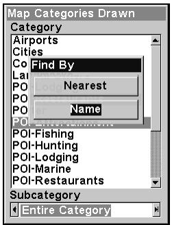 LOWRANCE IFINDER H2O C - Option de recherche en fonction de la proximité (gauche). ensemble des pois (droite). - 1