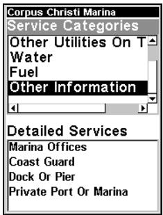 LOWRANCE IFINDER H2O C - Pour visualiser les informations sur les services portuaires: - 6