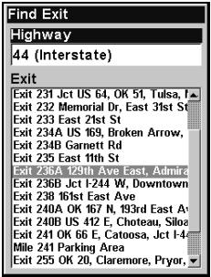 LOWRANCE IFINDER H2OC - Trouver des sorties d'autoroutes - 2
