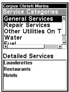 LOWRANCE IFINDER H2OC - Pour visualiser les informations sur les services portuaires: - 1