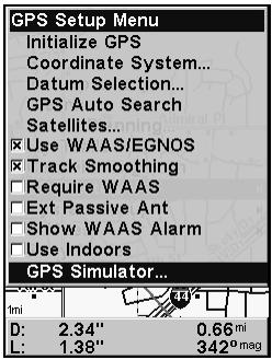 LOWRANCE IFINDER H2OC - Pour accéder au simulateur GPS: - 1
