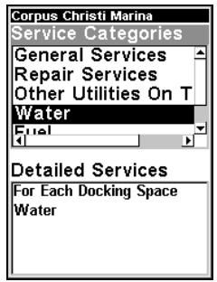 LOWRANCE IFINDER H2OC - Pour visualiser les informations sur les services portuaires: - 4