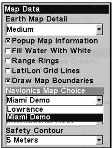 LOWRANCE IFINDER H2OC - Pour afficher un graphique navionics: - 3