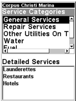 LOWRANCE IFINDER HUNT - Pour visualiser les informations sur les services portuaires: - 2
