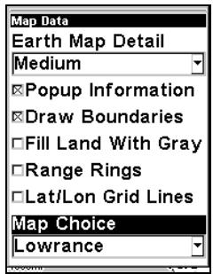 LOWRANCE IFINDER HUNT - Pour afficher un graphique navionics: - 2