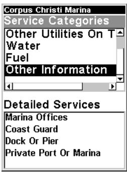 LOWRANCE IFINDER HUNT - Pour visualiser les informations sur les services portuaires: - 7