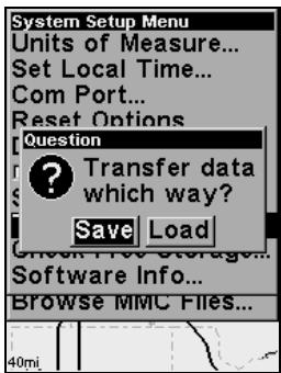LOWRANCE IFINDER HUNT - Télécharger des fichiers de données GPS depuis une carte MMC - 1
