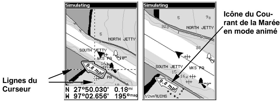 LOWRANCE IFINDER HUNT - Pour visualiser les informations sur le courant de la marée: - 1