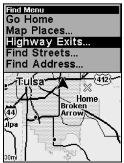 LOWRANCE IFINDER PRO - Trouver des sorties d'autoroutes - 1