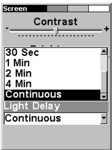 LOWRANCE IFINDER PRO - Menu du mode d'affichage - 1