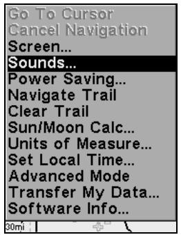 LOWRANCE IFINDER PRO - Sons et styles des alarmes - 1