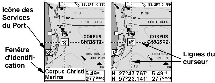 LOWRANCE IFINDER PRO - Pour visualiser les services d'information sur les ports: - 1