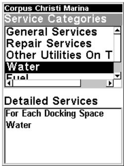 LOWRANCE IFINDER PRO - Pour visualiser les services d'information sur les ports: - 5