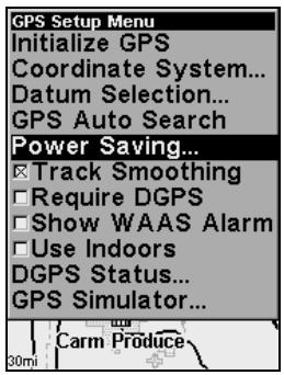 LOWRANCE IFINDER PRO - Pour accéder au dispositif d'économie d'énergie: - 1